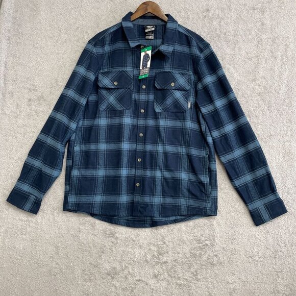 NEW Colorado Men's XL Clothing Plaid Flannel Button Up Shirt Blue - Picture 2 of 10